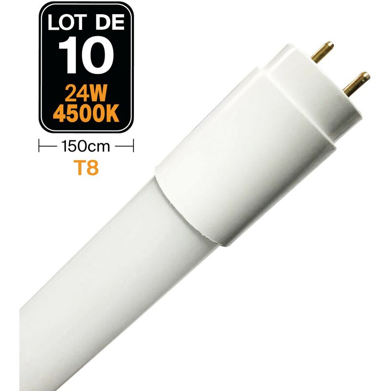 foto del prodotto europalamp 10 tubi neon led 25w 150cm t8 blanc neutre 4500k t8 gamme pro