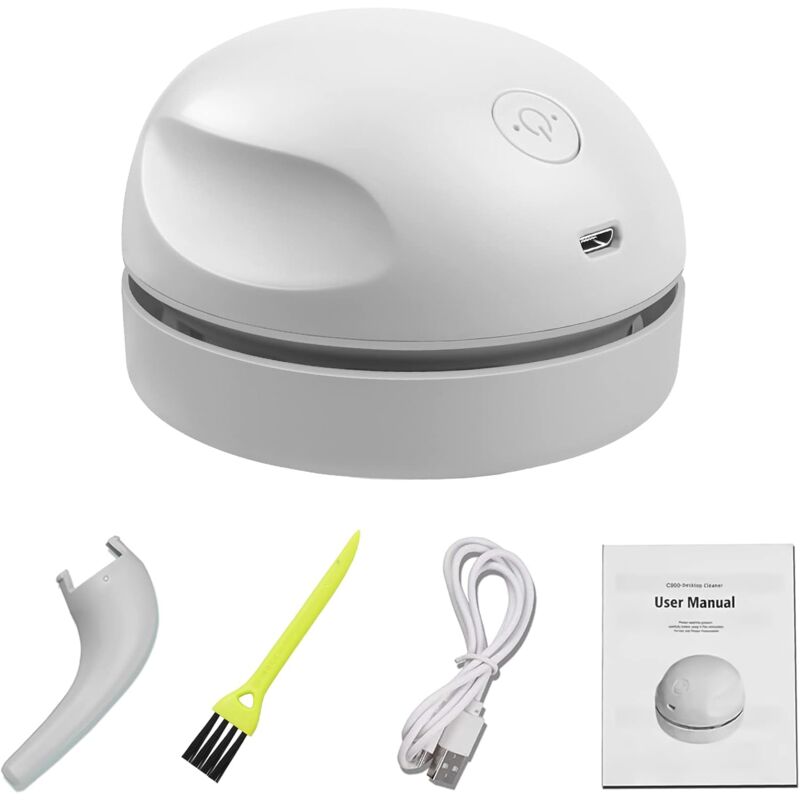 foto del prodotto aspirapolvere da tavolo con ricarica usb con spazzola per la pulizia dell ugello di aspirazione, design rimovibile e mini aspirapolvere da tavolo