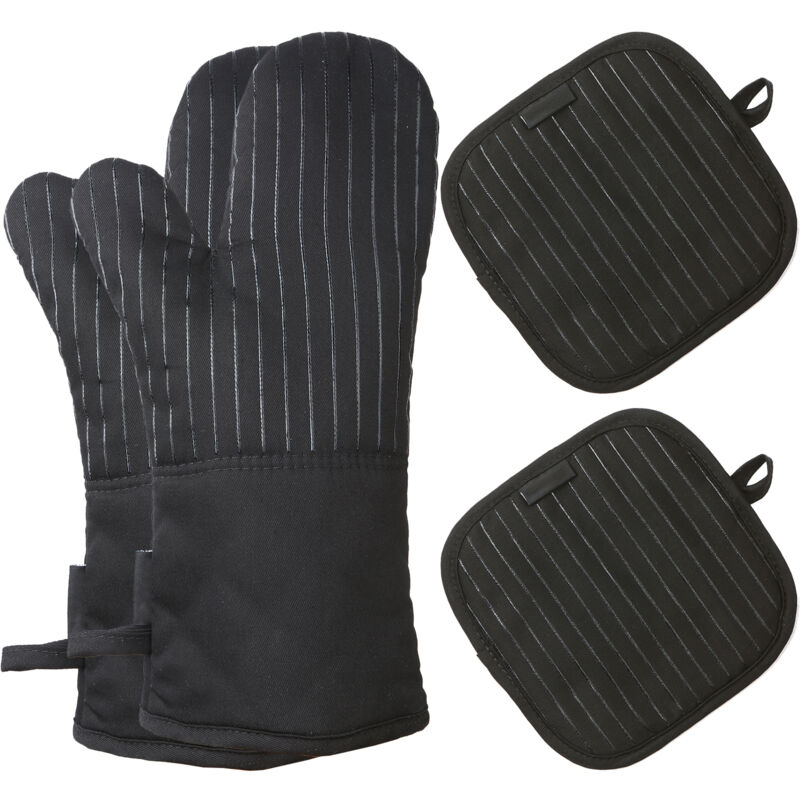 foto del prodotto aoresac guanti da forno in silicone di cotone resistente al calore guanti da barbecue antiscivolo guanti da forno da cucina presine 1 paio di guanti