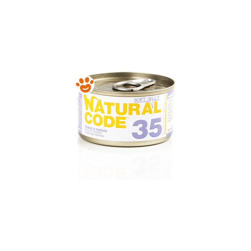foto del prodotto 35 cat adult al tonno e papaya in jelly 35 cat adult al tonno e papaya in jelly lattina da 85 gr natural code
