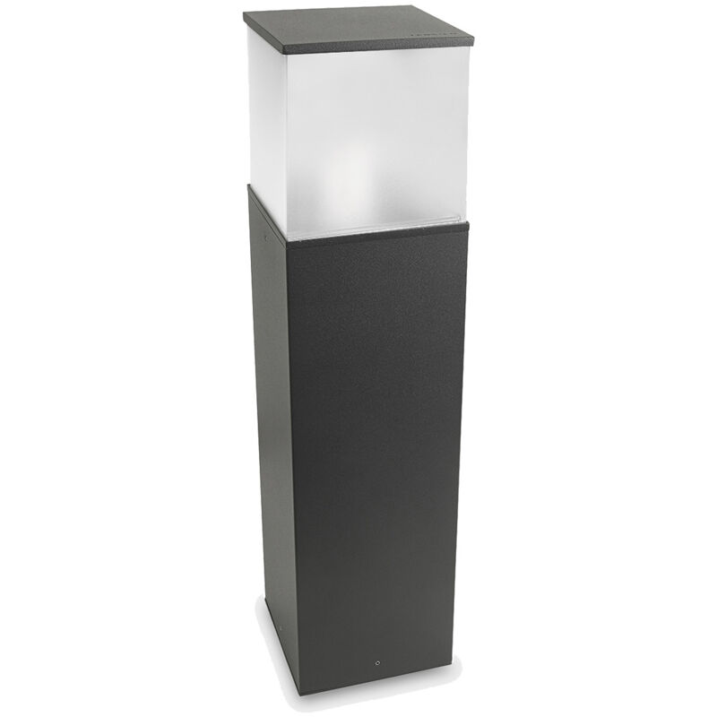 foto del prodotto ledkia baliza exterior ip54 cubik e27 600mm 15w gris urbano