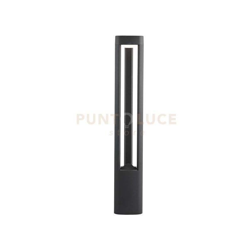 foto del prodotto searchlight michigan outdoor post metallo grigio scuro e policarbonato
