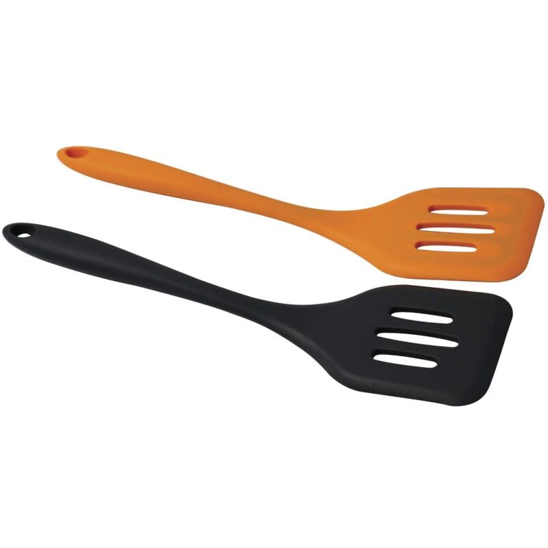 foto del prodotto 40370 paletta fritti forata in silicone, 29 x 7 x 1,5 cm, soft collection, colore nero o arancione , quantit 1 pezzo fackelmann