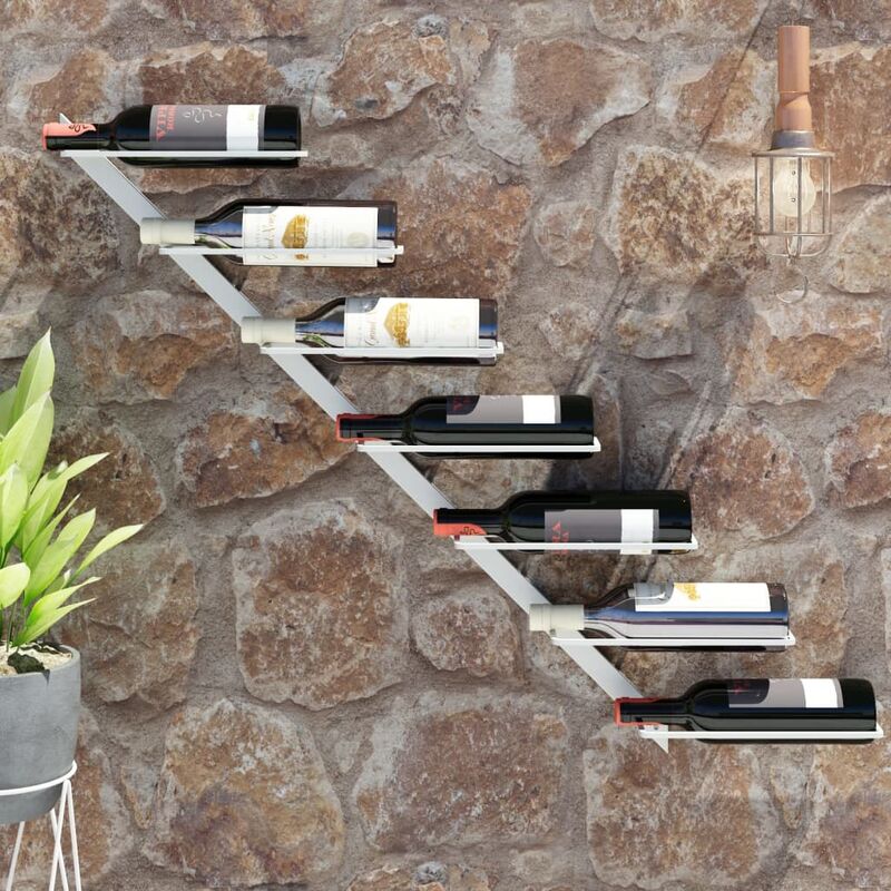 foto del prodotto prolenta premium furniture limited portavini da parete per 7 bottiglie metallo