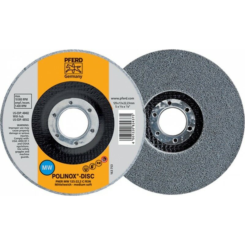 foto del prodotto pferd 125 millimetri disco medio polinox grani durezza