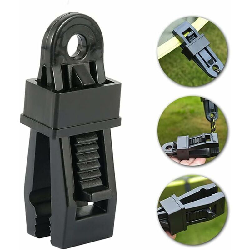 foto del prodotto confezione da 12 clip per teloni resistenti per tenda da sole da esterno, clip per tenda da esterno per fissare teloni, parasole per auto, piscina
