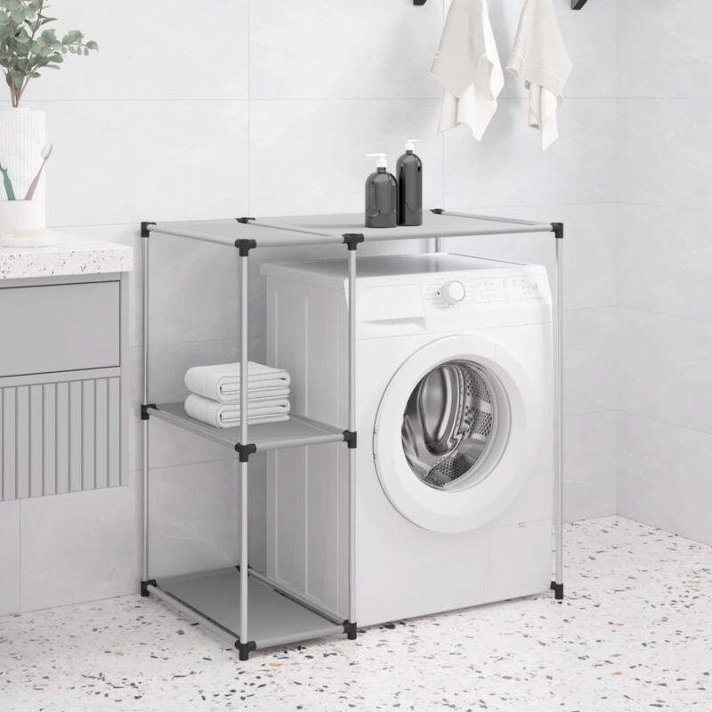 foto del prodotto furniture limited rastrelliera per lavatrice grigia 87x55x90,5