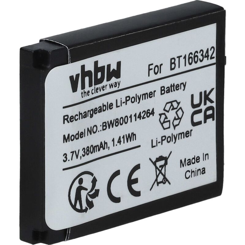 foto del prodotto vhbw batteria sostituisce bt166342 compatibile con smartwatch, orologio per il fitness 380mah, 3,7v, li polymer 
