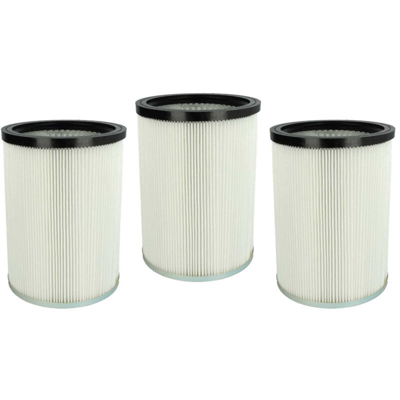 immagine 0 del prodotto 3x filtro a pieghe piatte compatibile con k rcher nt 70 2 gb, nt 70 2 adv eu, nt 70 2 me, nt 70 2 me eu aspirapolvere bianco vhbw