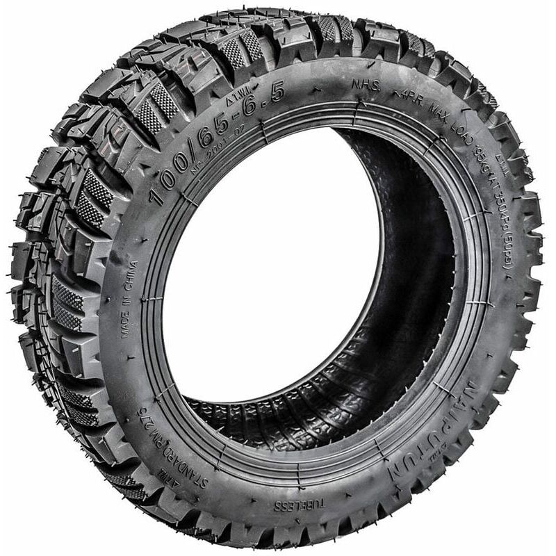 foto del prodotto pneumatico da vuoto ispessito 100 65 6.5 pneumatico tubeless fuoristrada modificato per scooter elettrico da 11 pollici con ugello, nero