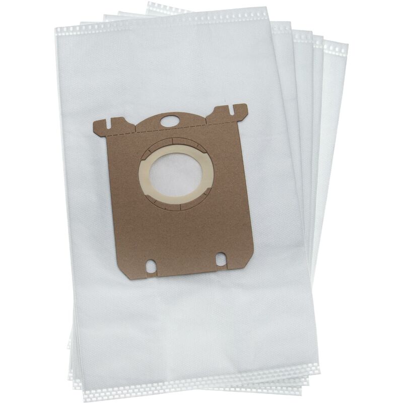 foto del prodotto 5x sacchetto compatibile con mio star vac 7901, vac 8700, vac 8701, vac 8900 aspirapolvere in microfibra, 28,6cm x 17cm, bianco vhbw