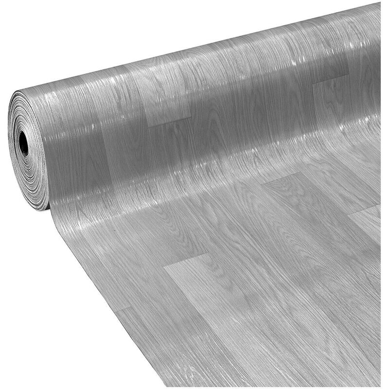 foto del prodotto pavimento pvc rivestimento rotolo vinile 31 misure effetto legno parquet grigio dis h 100x300 cm