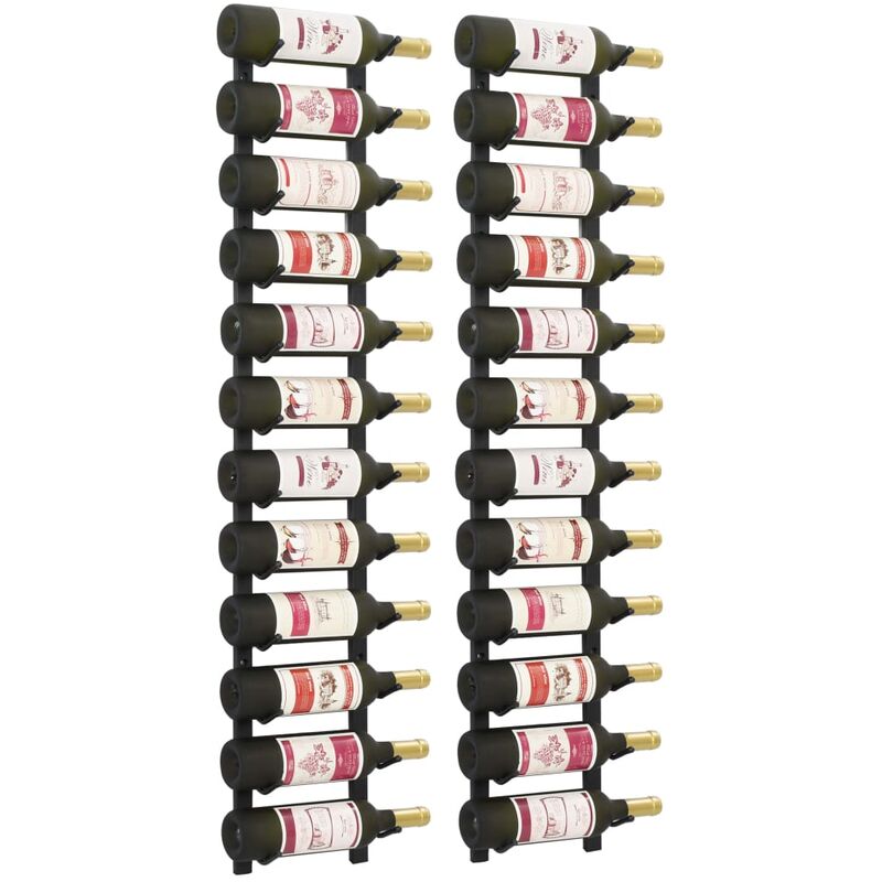 foto del prodotto prolenta premium furniture limited portavini da parete per 12 bottiglie 2 pz