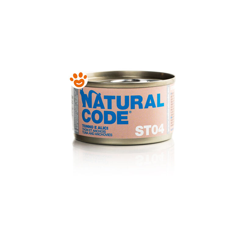 foto del prodotto st04 cat adult sterilizzato al tonno e alici st04 cat adult sterilizzato al tonno e alici lattina da 85 gr natural code