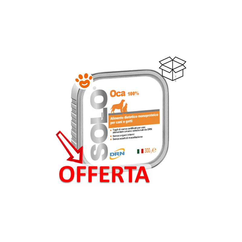 foto del prodotto dog cat solo oca dog cat solo oca vaschetta da 300 gr drn