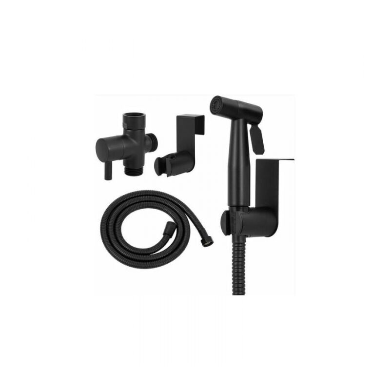 immagine 0 del prodotto cyslmuk kit completo per doccetta per wc nero, kit doccetta per wc, spruzzatore per igiene personale quotidiana, doccetta per wc con tubo