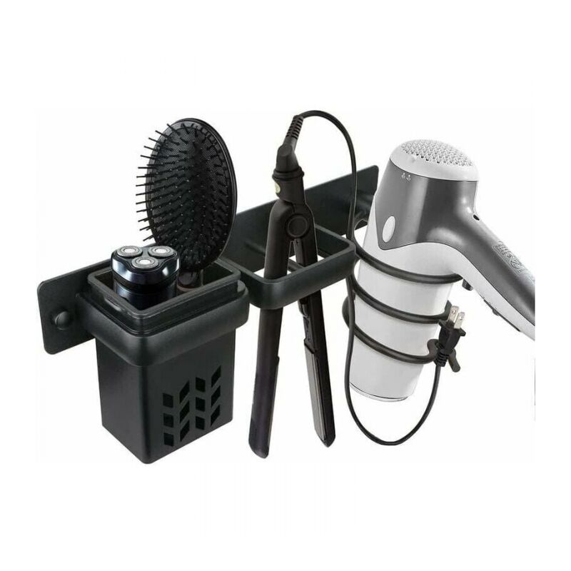 immagine 0 del prodotto cyslmuk supporto per asciugacapelli da bagno, set di accessori per organizzare gli accessori e piastra per capelli, accessorio professionale in