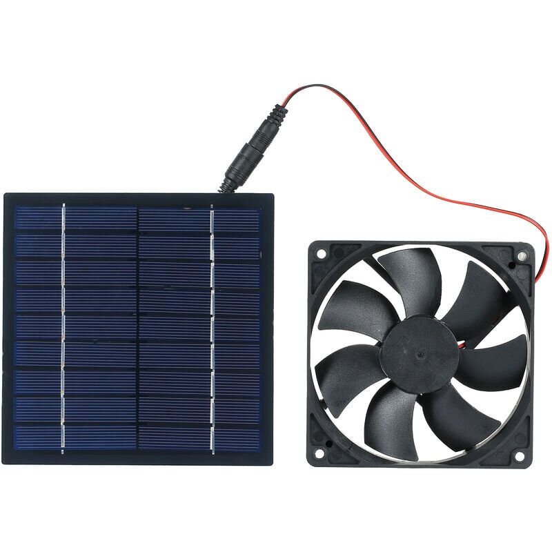 foto del prodotto ventilatore alimentato da pannello solare mini ventilatore 5w 6v ventilatore di scarico solare alimentato dalla luce solare resistenza all acqua