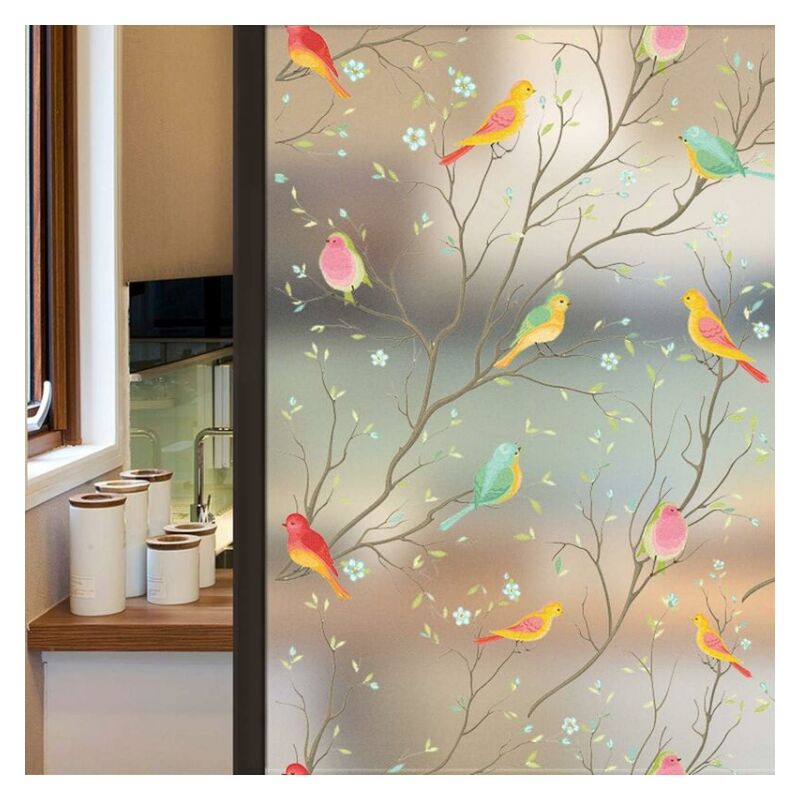 foto del prodotto adesivo in vetro smerigliato elettrostatico senza colla da 30 cm x 200 cm, pellicola anti sbirciatina, trasmissione della luce e opaco