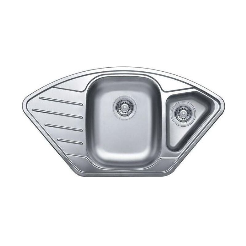 foto del prodotto special esa 920 lix920sasex lavello da incasso 2 vasche gocciolatoio, acciaio inox satinato, 92x50 cm, da incasso, inox satinato elleci