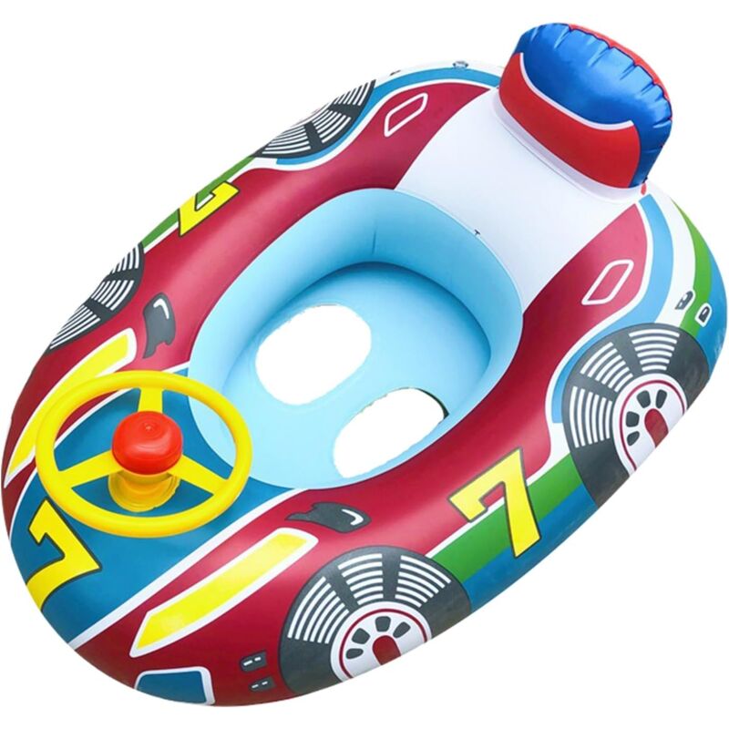 foto del prodotto galleggiante per piscina per bambini, anello per piscina, galleggiante gonfiabile per bambini con volante e clacson, giochi acquatici gonfiabili per