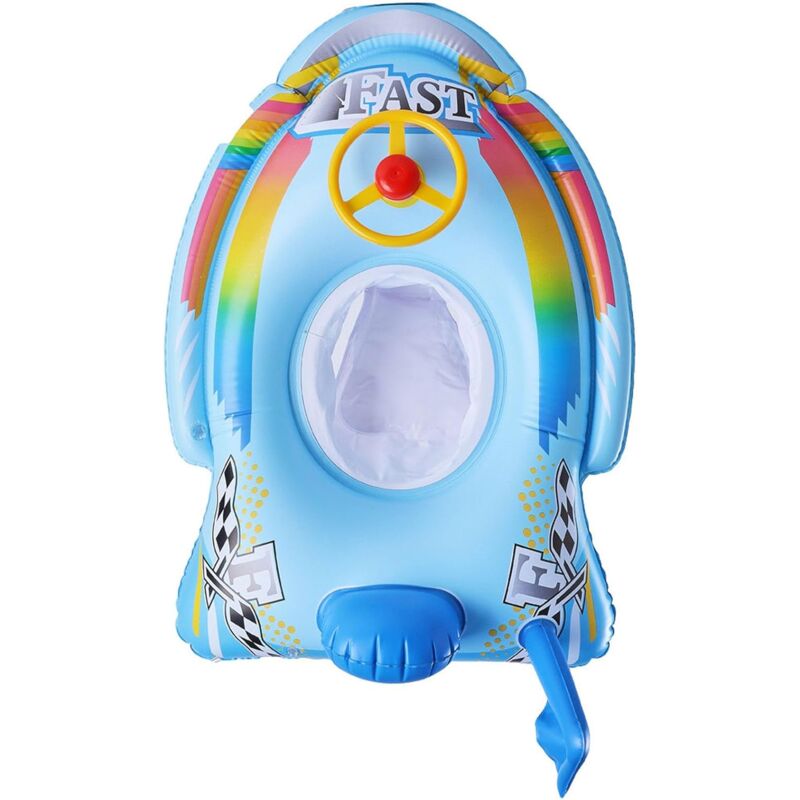foto del prodotto galleggiante per nuoto per bambini, galleggiante per piscina carina con volante e clacson, boa gonfiabile per nuoto per bambini, materasso