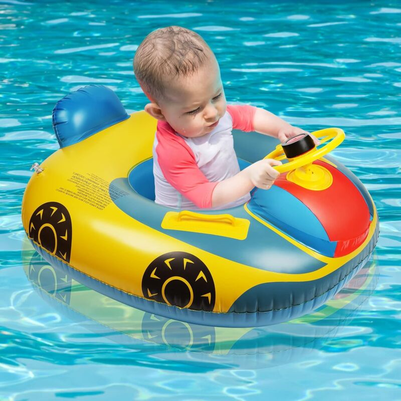 foto del prodotto galleggiante gonfiabile per nuoto per bambini, galleggiante gonfiabile per bambini con baldacchino, galleggiante gonfiabile per nuoto per neonati,