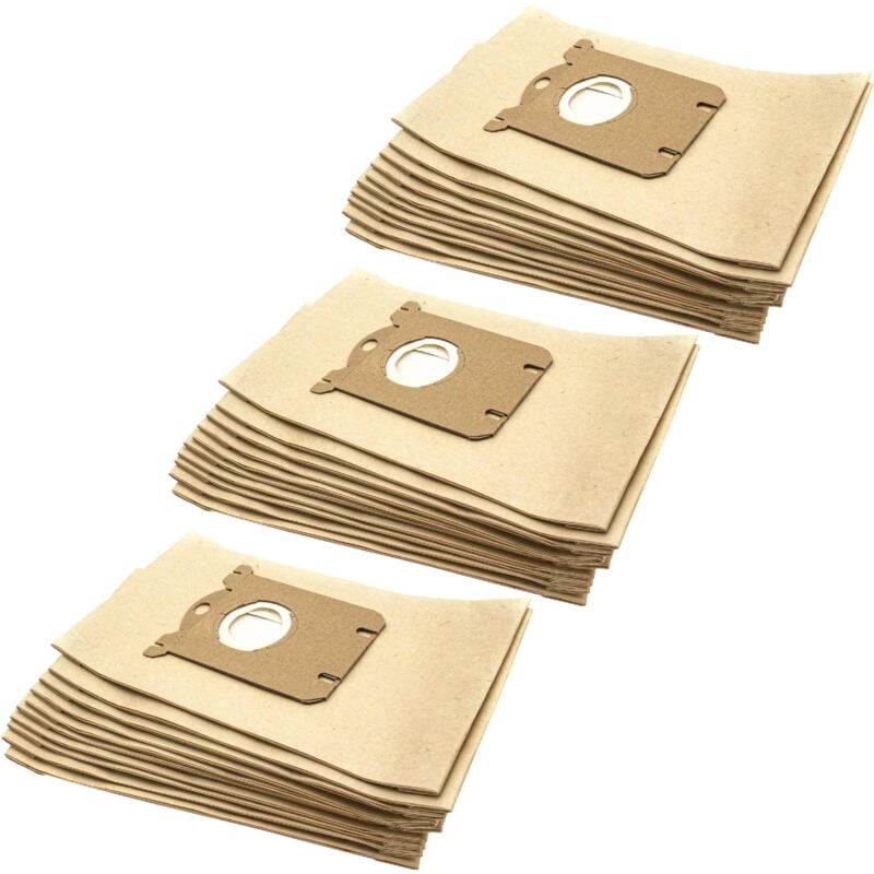 foto del prodotto 30x sacchetto compatibile con miostar vac 3000 eco, vac 4600, vac 4700, vac 7600, vac 7700, vac 8800, vac 200, vac 4800 aspirapolvere marrone vhbw