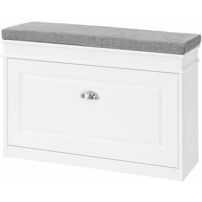 foto del prodotto mobili per scarpe serie scarpiere 1 anta 1 cuscino sobuy 75x24x51cm bianco fsr82 l w