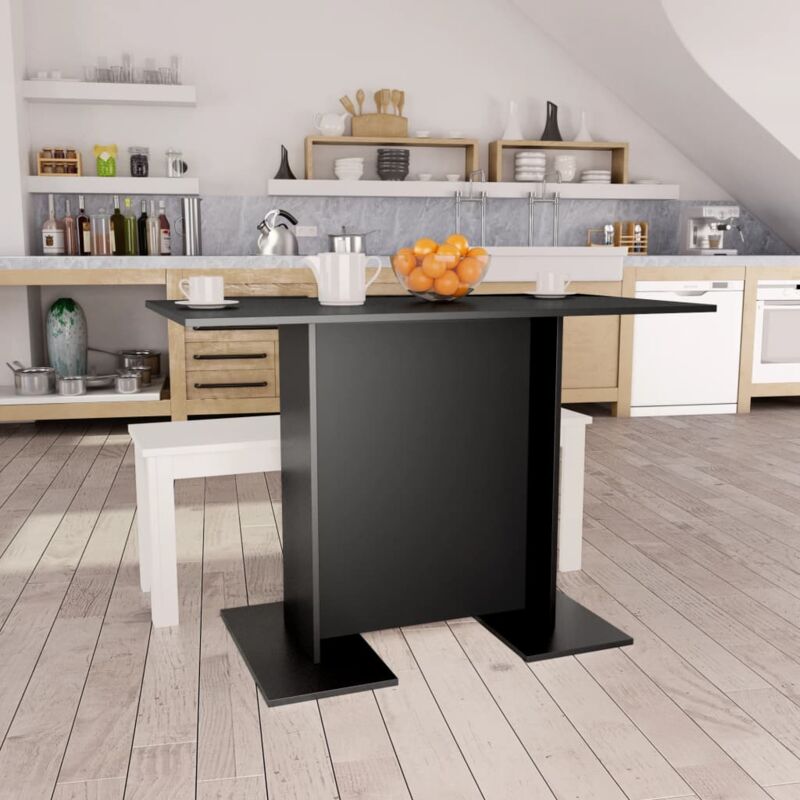 foto del prodotto furniture limited tavolo da pranzo nero 110x60x75 cm in legno