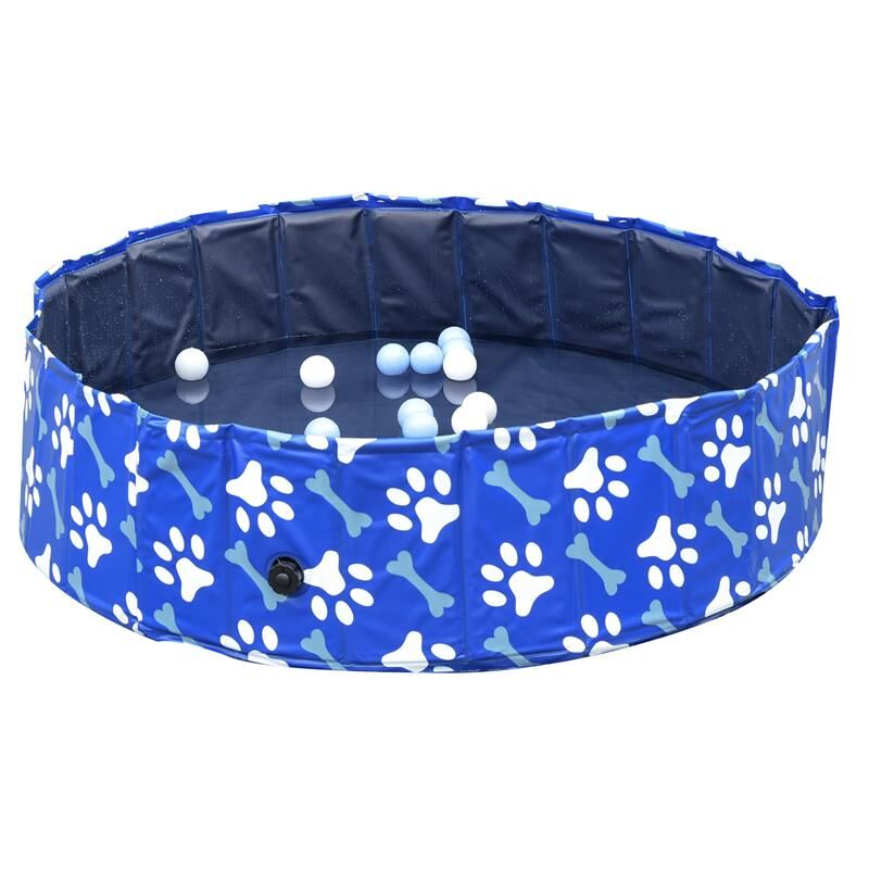 foto del prodotto piscina rigida per cani taglia media 65kg in plastica antiscivolo blu 120x30cm
