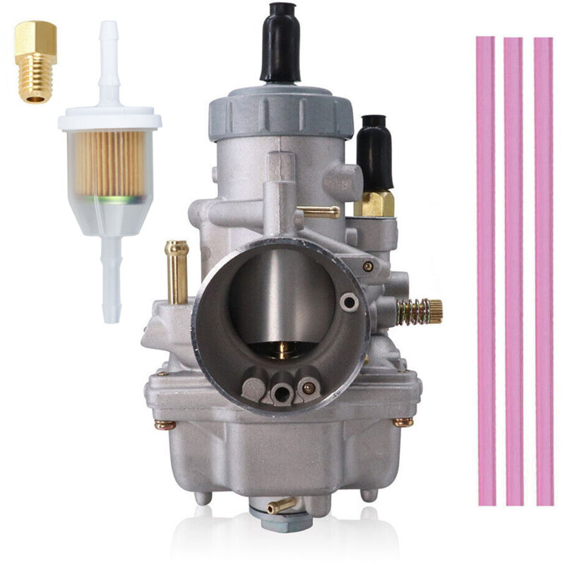 foto del prodotto carburatore moto pwk da 34mm per keihin honda yamaha suzuki kawasaki ktm gy6 125cc 150cc 170cc 200cc 250cc 300cc 2t 4t chrome