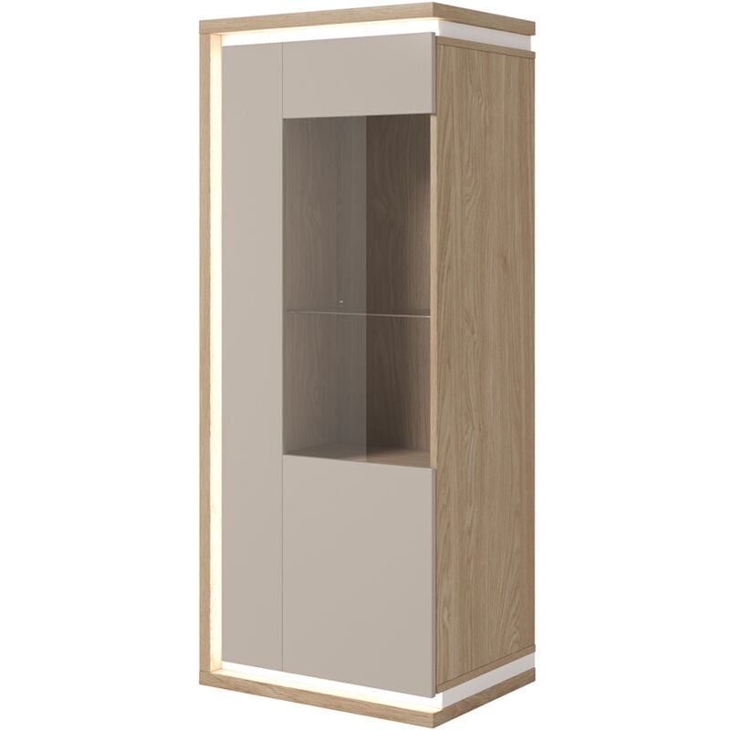foto del prodotto petits meubles credenza 1 anta iria cashmere e marrone 134,7cm