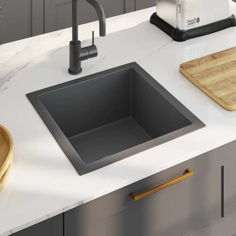 foto del prodotto furniture limited lavello da cucina lavorato a mano nero in