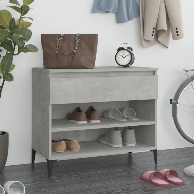 foto del prodotto furniture limited scarpiera grigio cemento 70x36x60 cm in legno