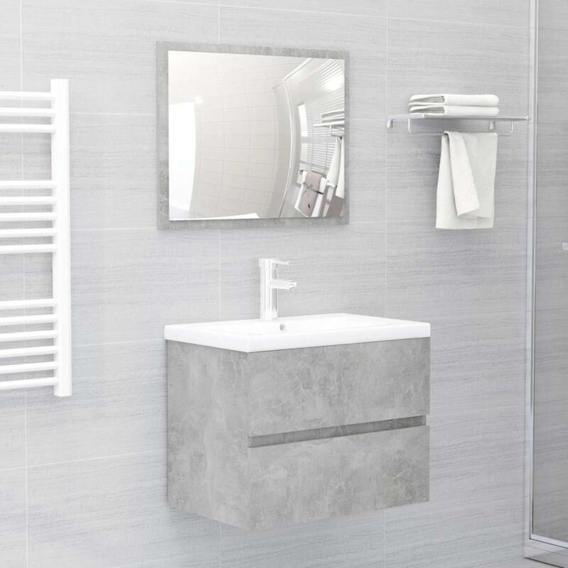 foto del prodotto prolenta premium furniture limited set mobili da bagno 2 pz grigio cemento in