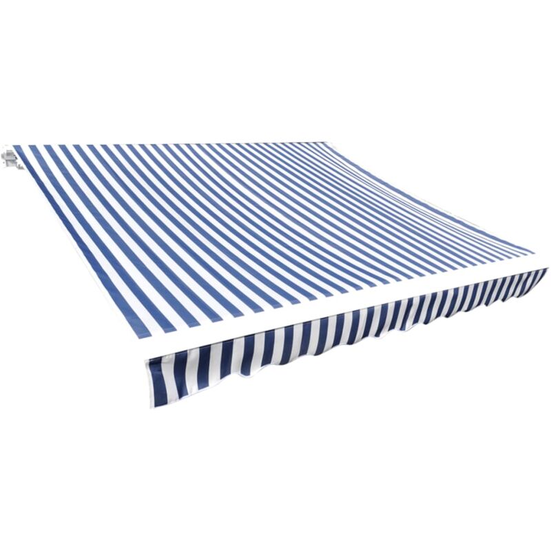 foto del prodotto furniture limited tenda parasole in tela blu e bianco 3x2,5m