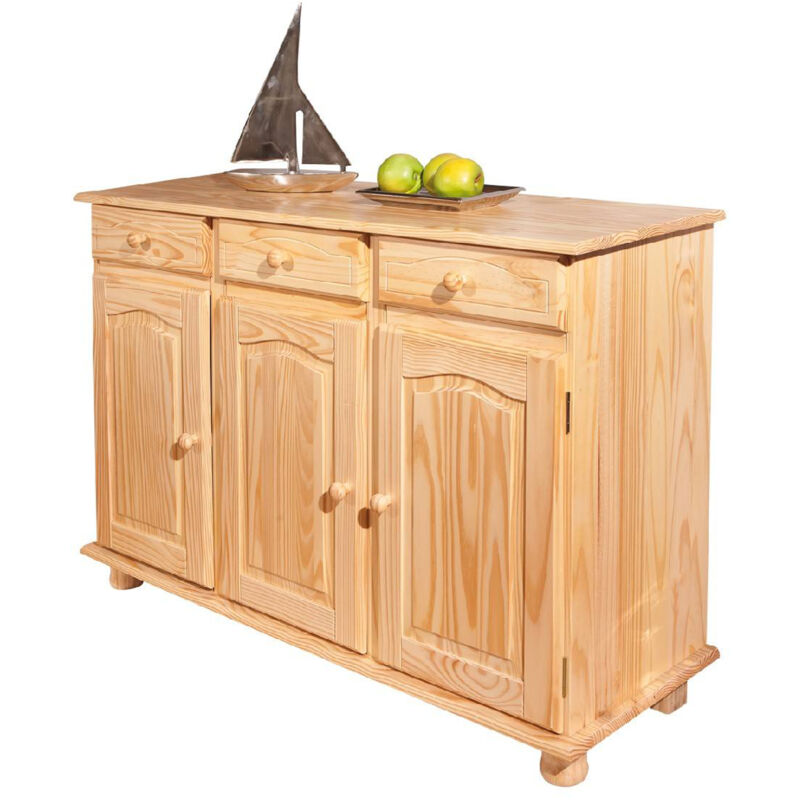 foto del prodotto credenza drodger, buffet da soggiorno, madia da salotto, dispensa da cucina, 130x43 h87 cm, marrone dmora