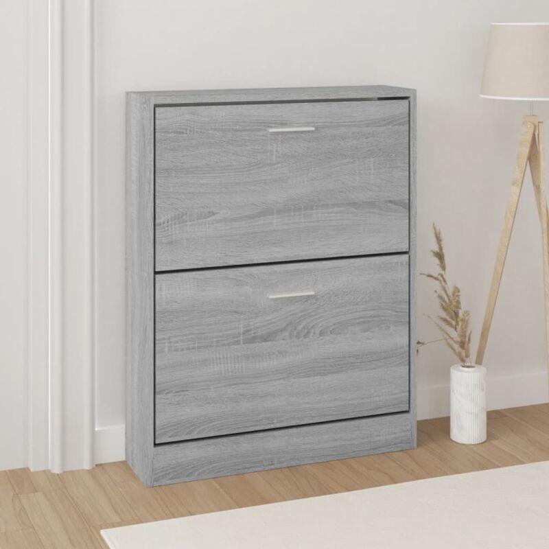 foto del prodotto furniture limited scarpiera grigio sonoma 59x17x81 cm in legno