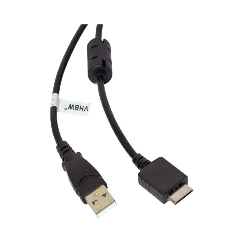 foto del prodotto cavo dati usb da tipo a a lettore mp3 cavo di ricarica compatibile con sony walkman nw s605, nw s615f lettore mp3 nero, 150cm vhbw