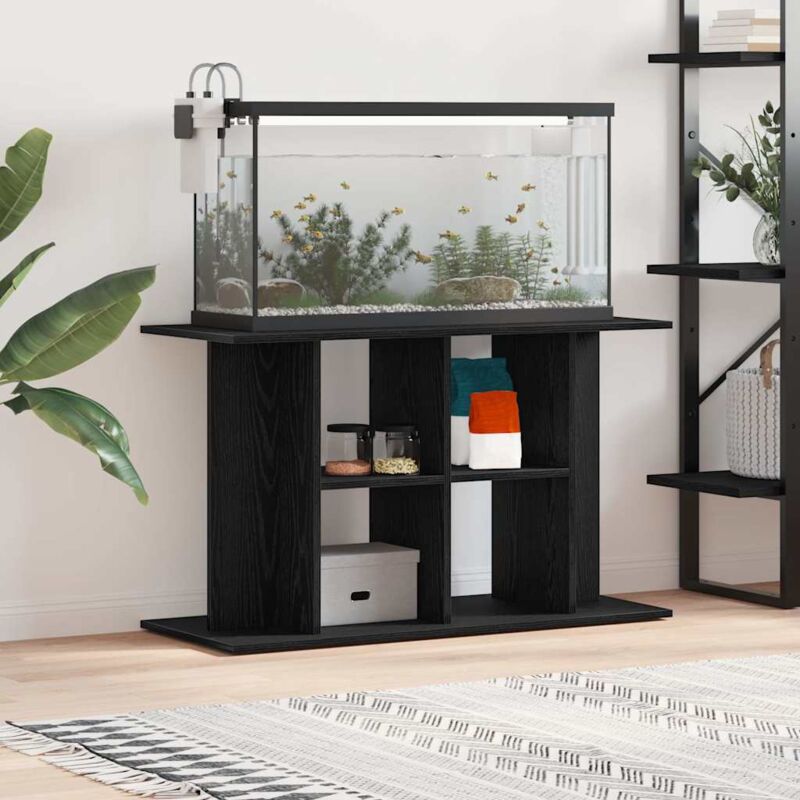 foto del prodotto supporto acquario 100x40x60 cm legno multistrato rovere nero vidaxl