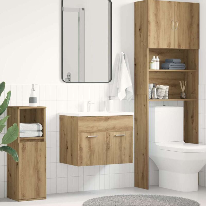 foto del prodotto mobile lavabo bagno rovere artigianale 60x38,5x46 cm truciolato vidaxl