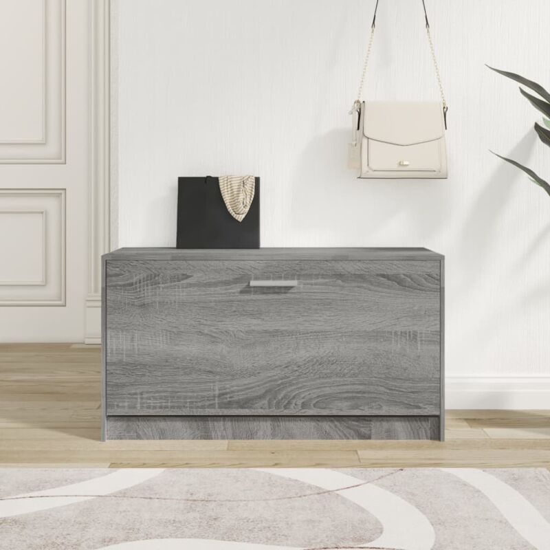 foto del prodotto furniture limited scarpiera grigio sonoma 80x24x45 cm in legno