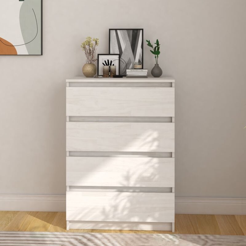 foto del prodotto furniture limited credenza bianca 60x36x84 cm in legno massello