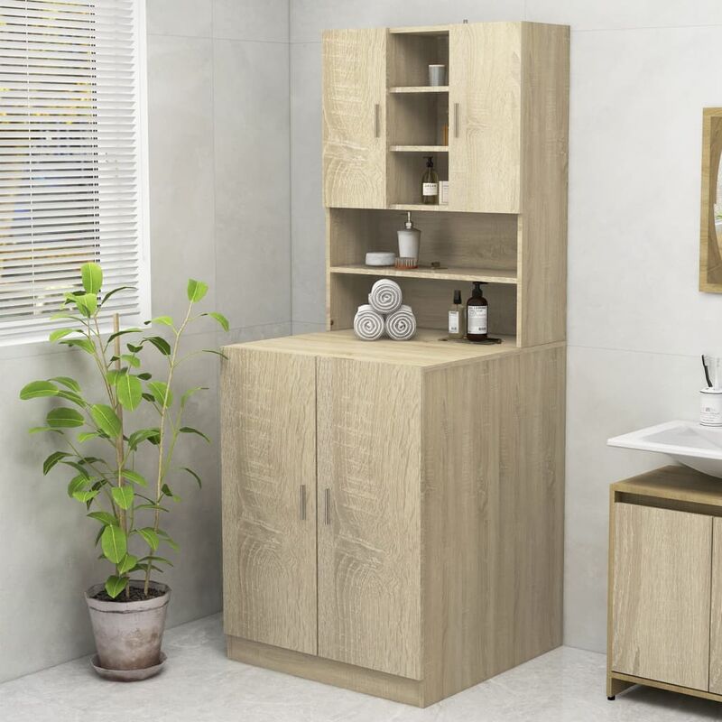 foto del prodotto furniture limited mobile per lavatrice rovere sonoma