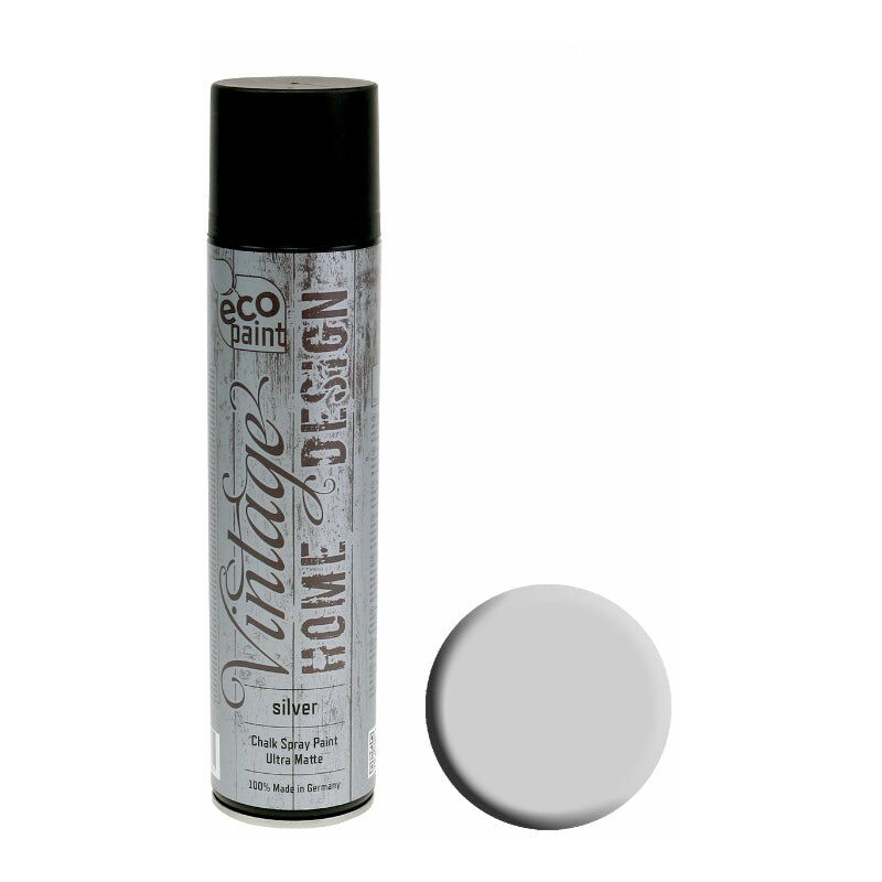 foto del prodotto colorante vernice spray opaca vintage home design da 400 ml silver