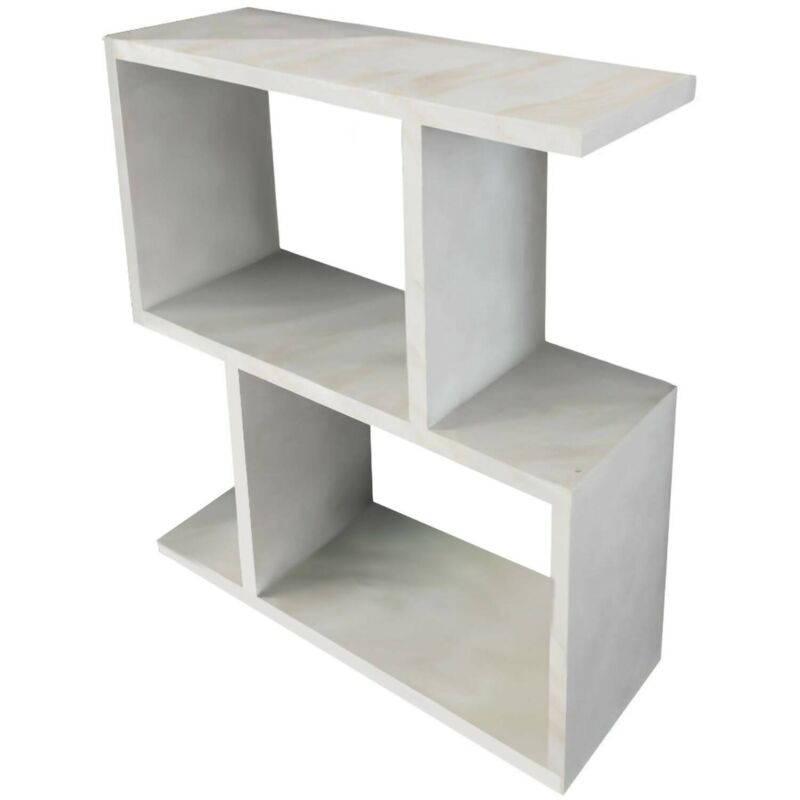 foto del prodotto dmora tavolino da salotto barni, tavolo basso da caff , portariviste per divano, ripiano da soggiorno, 50x18h55 cm, bianco