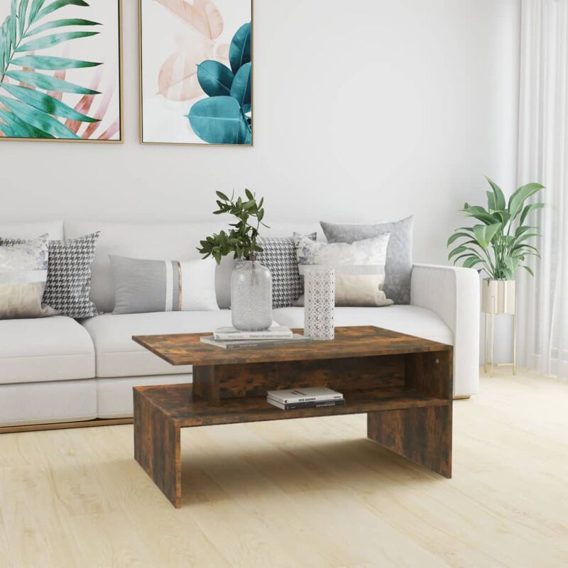 foto del prodotto furniture limited tavolino da salotto rovere fumo 90x60x42,5 cm
