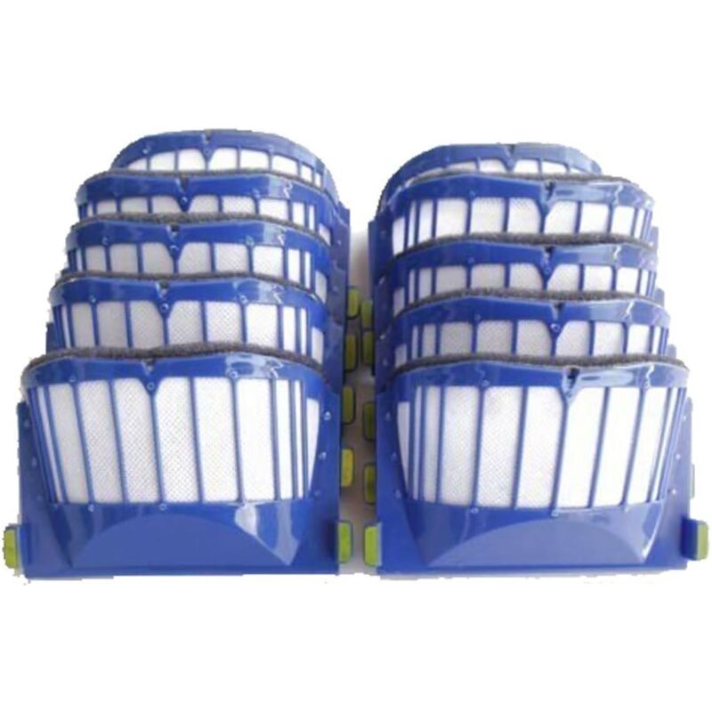 foto del prodotto parti di ricambio 10 x kit filtro aero vac compatibile con irobot roomba serie 500 600 536 550 614 620 630 645 650 660 665 671 675 6 675 6 6 80 680 5