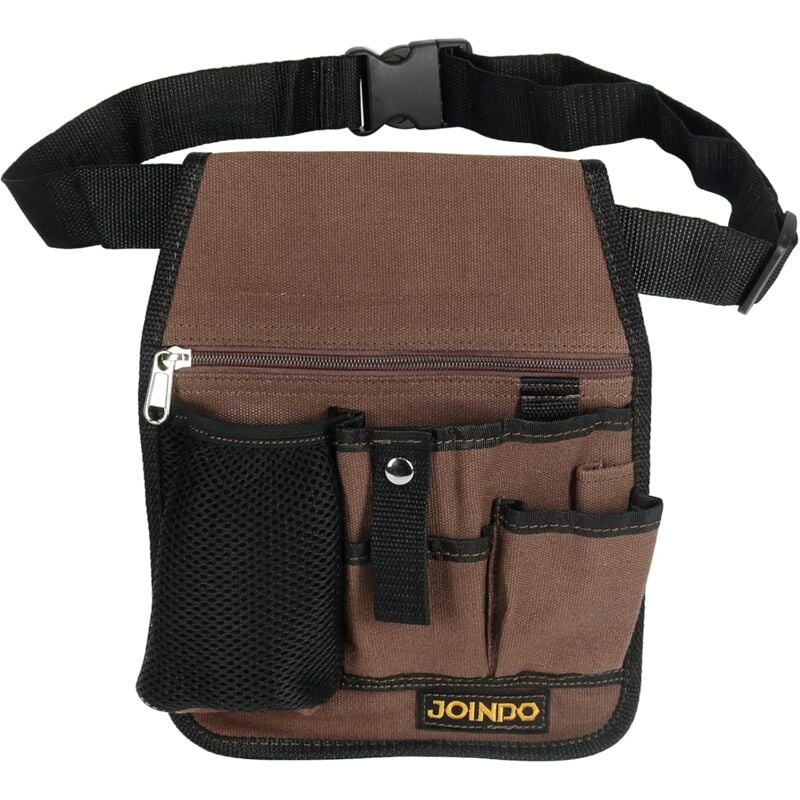 foto del prodotto borsa portautensili da giardino, cintura portautensili da giardino, borsa portautensili leggera con tasche e cerniera, borsa portautensili in tela